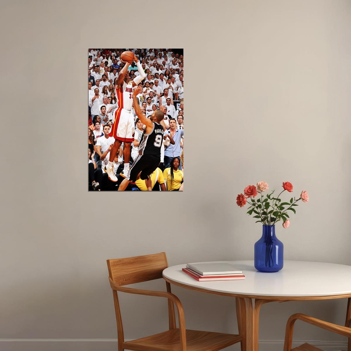 Ray Allen Finals Winning Shot Basketball Poster Wall Art Print Home Wall Decor - xonomax