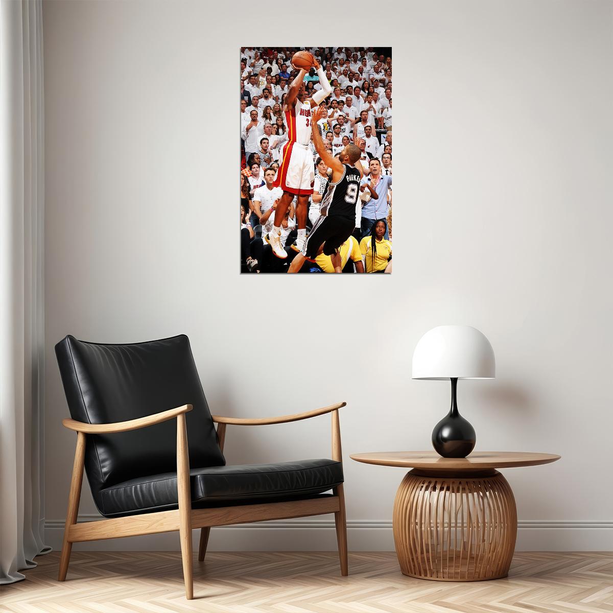 Ray Allen Finals Winning Shot Basketball Poster Wall Art Print Home Wall Decor - xonomax