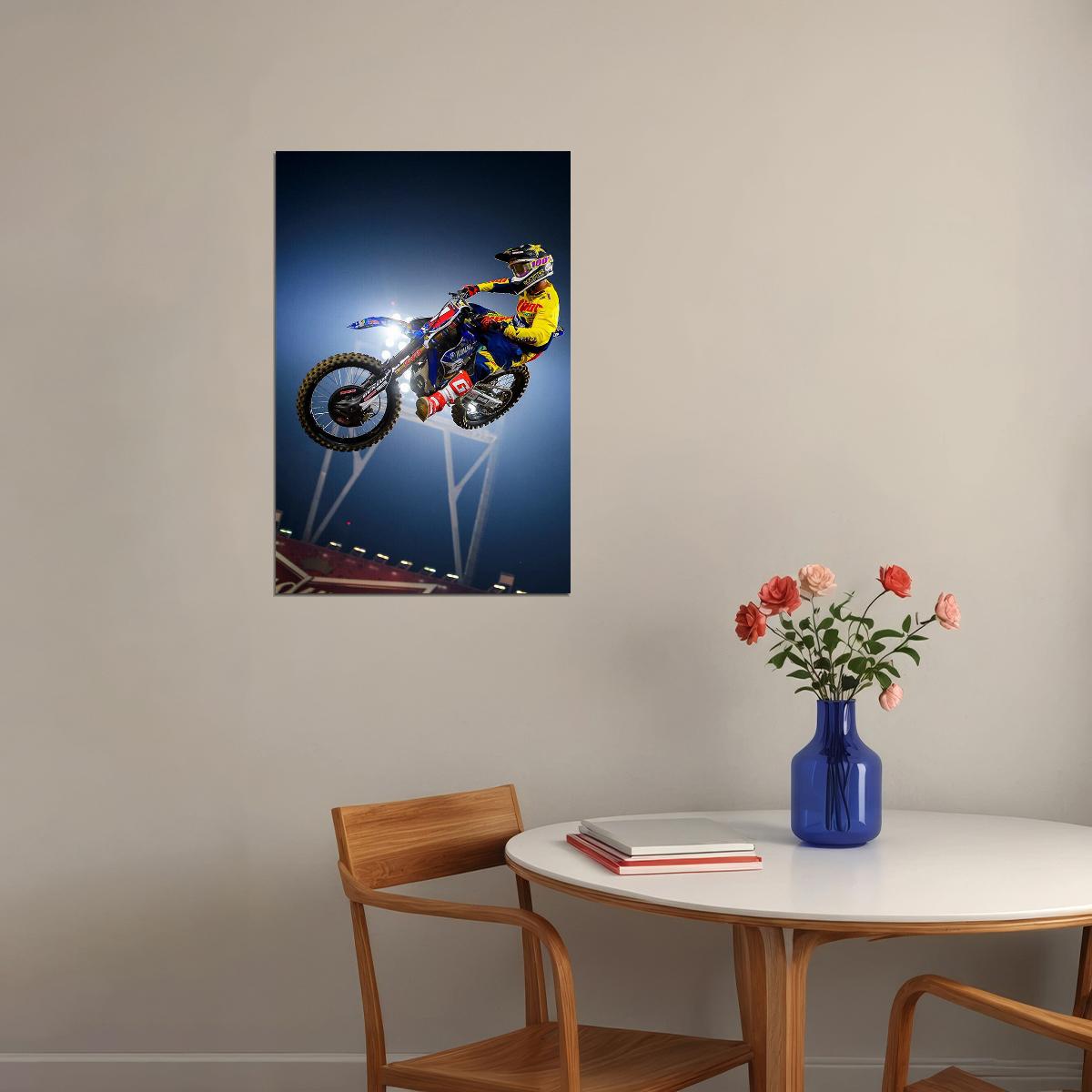 Cooper Webb Motorcycle Cross Country Driver Idol Poster Wall Art Print Home Wall Decor - xonomax
