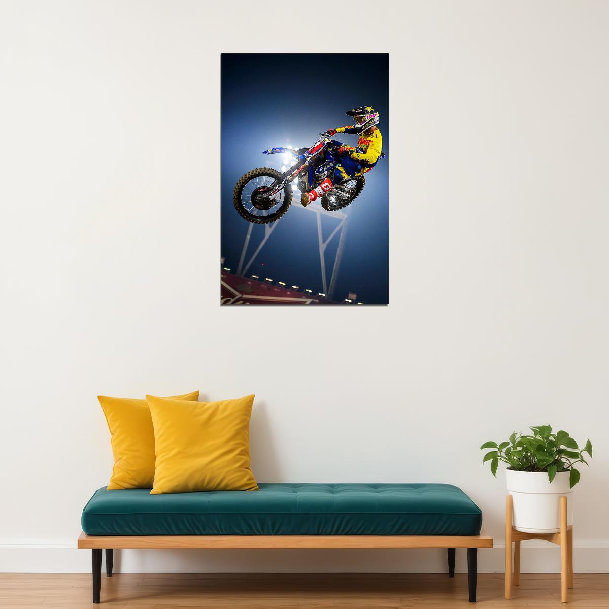 Cooper Webb Motorcycle Cross Country Driver Idol Poster Wall Art Print Home Wall Decor - xonomax