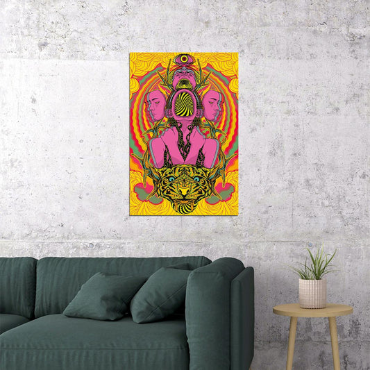 Psychedelic Trippy Visual Mind Abstract Poster Wall Art Print Home Wall Decor - xonomax