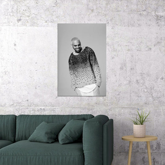 Chris Brown Photoshoot Rap Artist Singer Poster Wall Art Print Home Wall Decor - xonomax