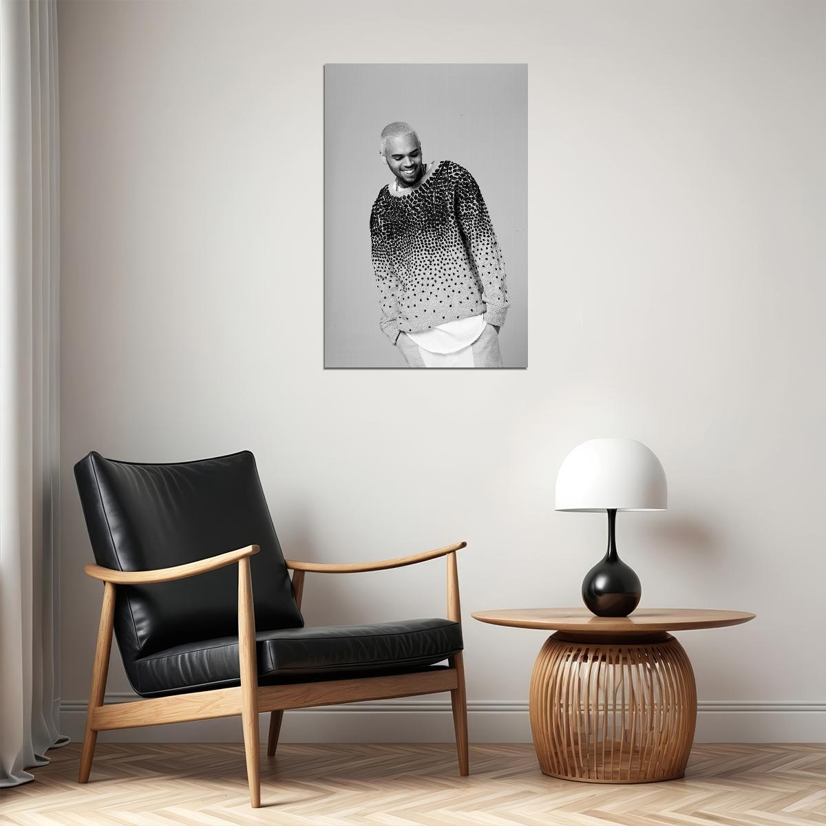 Chris Brown Photoshoot Rap Artist Singer Poster Wall Art Print Home Wall Decor - xonomax