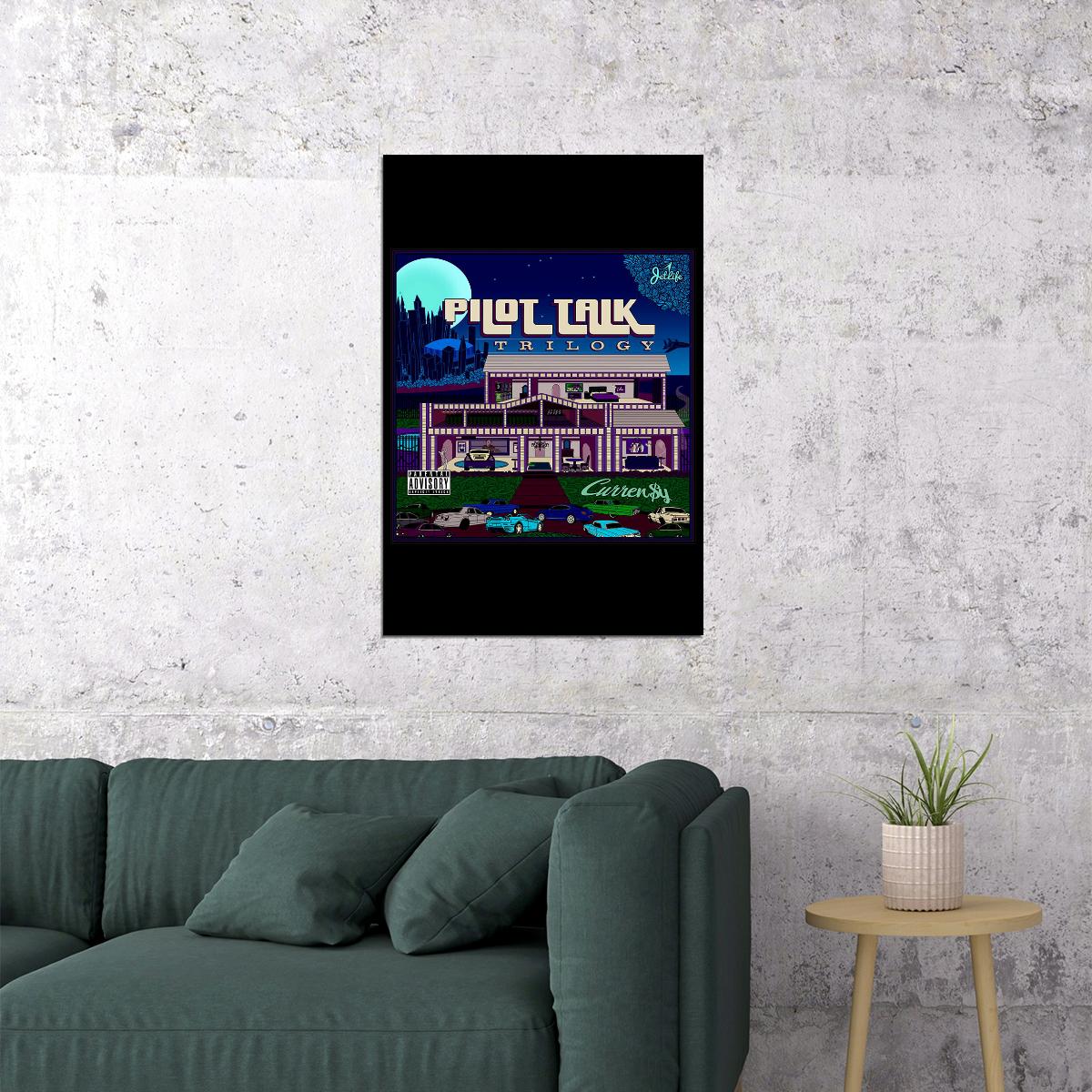 Currensy Pilot Talk Trilogy 2020 Rap Album Singer Poster Wall Art Print Home Wall Decor - xonomax