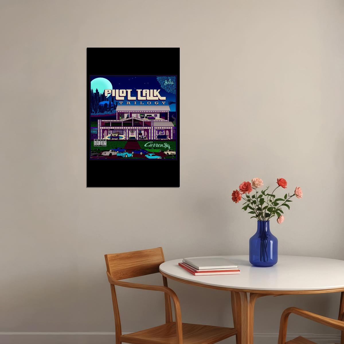 Currensy Pilot Talk Trilogy 2020 Rap Album Singer Poster Wall Art Print Home Wall Decor - xonomax