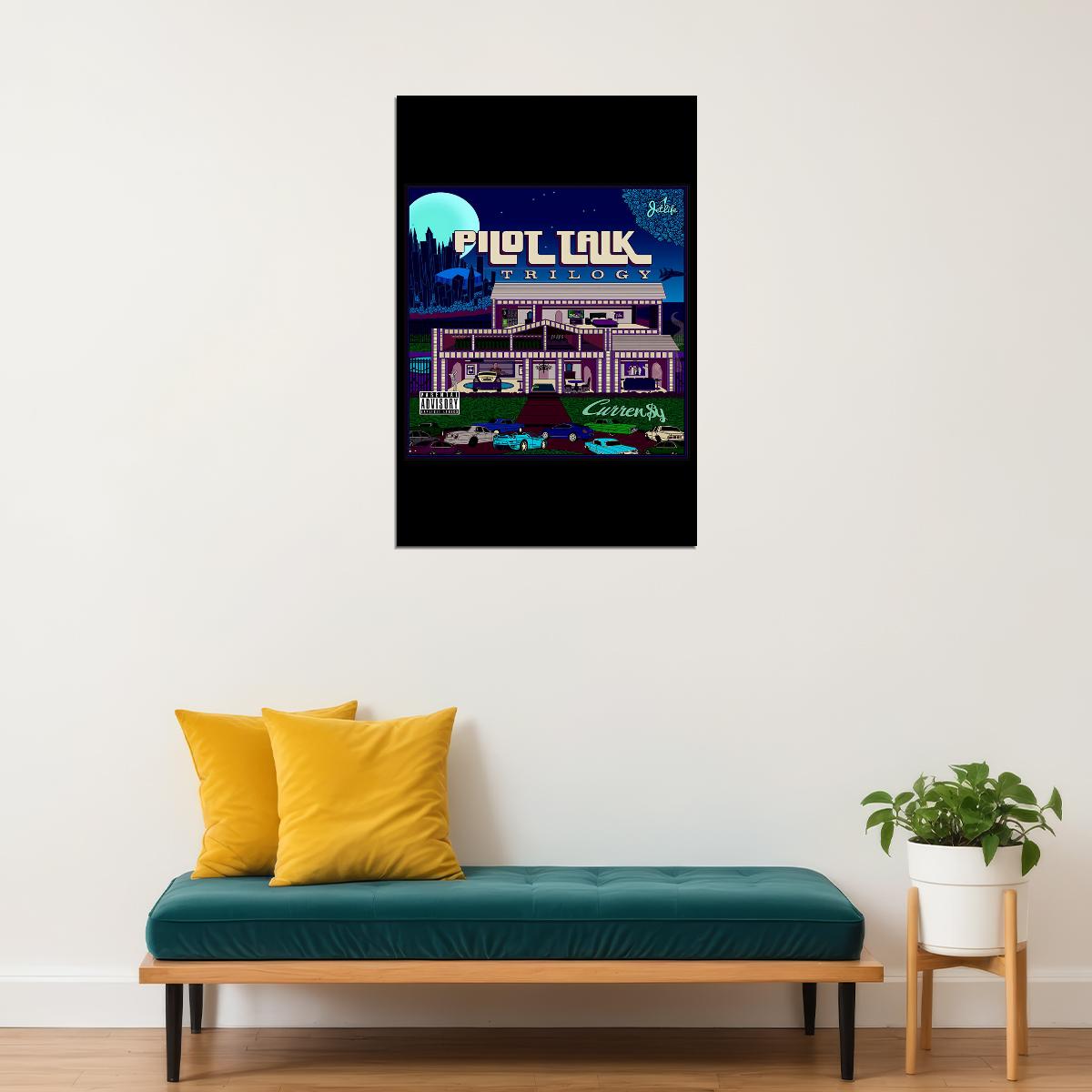 Currensy Pilot Talk Trilogy 2020 Rap Album Singer Poster Wall Art Print Home Wall Decor - xonomax