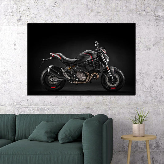Ducati Monster 821 Stealth Sports Motorcycle Poster Wall Art Print Home Wall Decor - xonomax