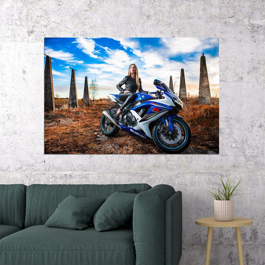 Suzuki Gsx R Sports Motorcycle Racing Bike Poster Wall Art Print Home Wall Decor - xonomax