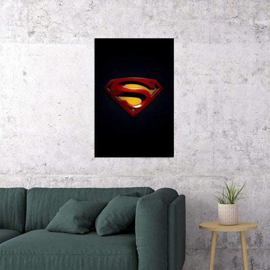 Superman Logo Tv Comics Symbol Poster Wall Art Print Home Wall Decor - xonomax