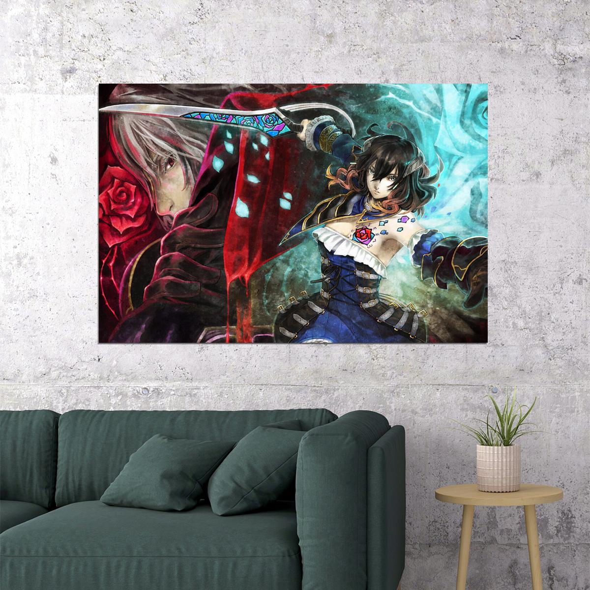 Bloodstained Ritual Of The Night Video Game Poster Wall Art Print Home Wall Decor