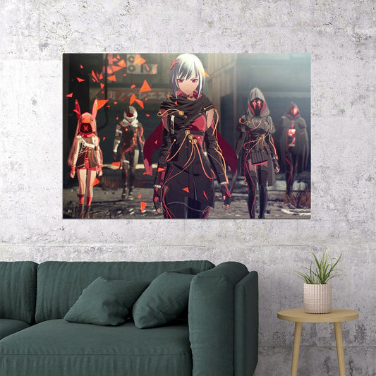 Scarlet Nexus Gun Fight Hot Tv Video Game Poster Wall Art Print Home Wall Decor - xonomax