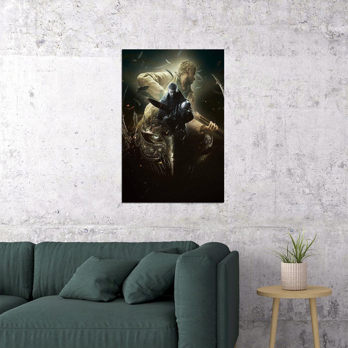 Resident Evil 8 Village Key Lady Dimitrescu Game Poster Wall Art Print Home Wall Decor