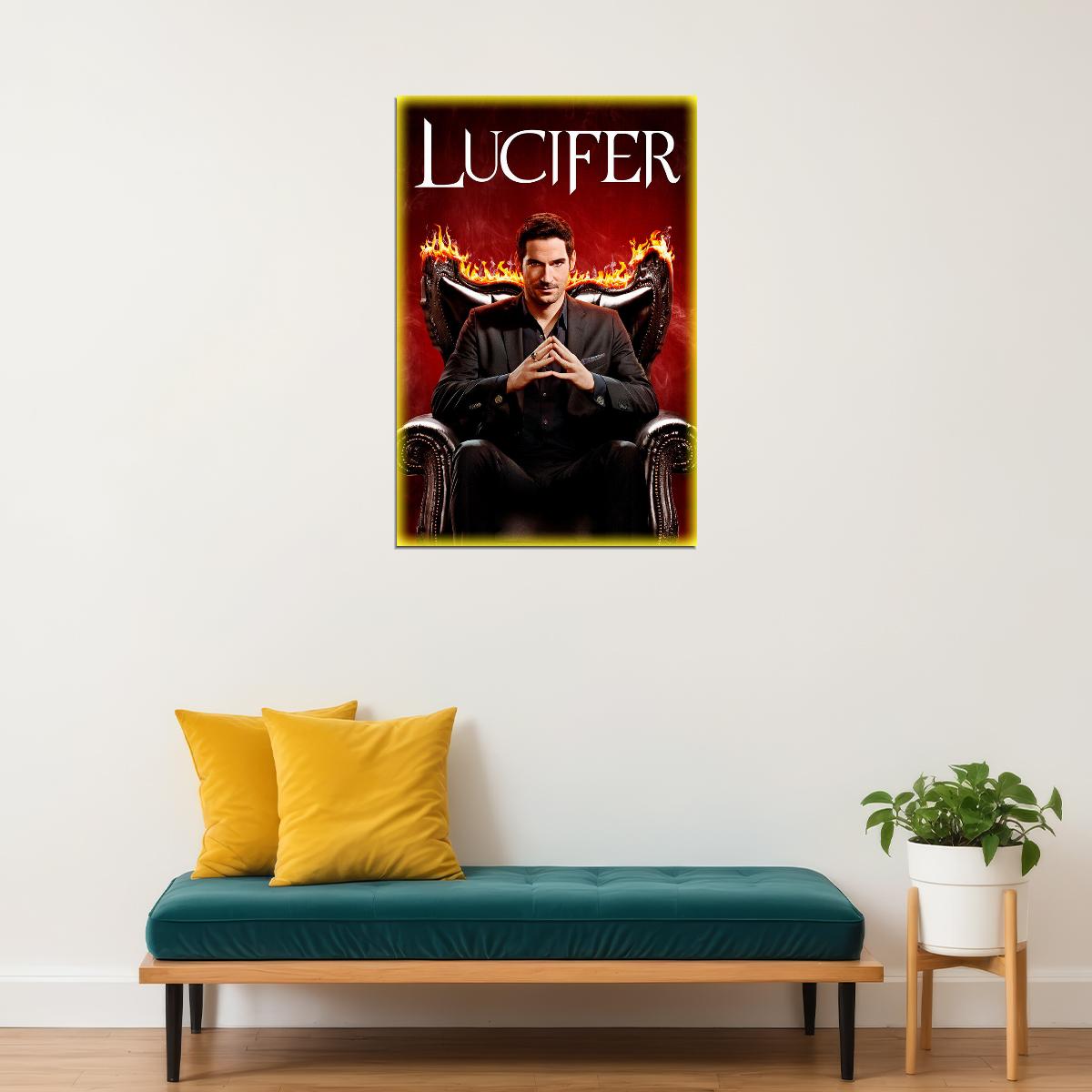 Lucifer Tom Ellis Fallen Angel Tv Show Poster Wall Art Print Home Wall Decor