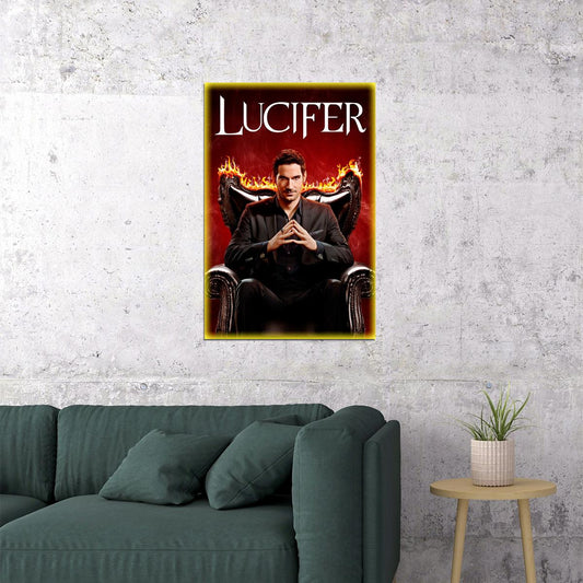 Lucifer Tom Ellis Fallen Angel Tv Show Poster Wall Art Print Home Wall Decor - xonomax