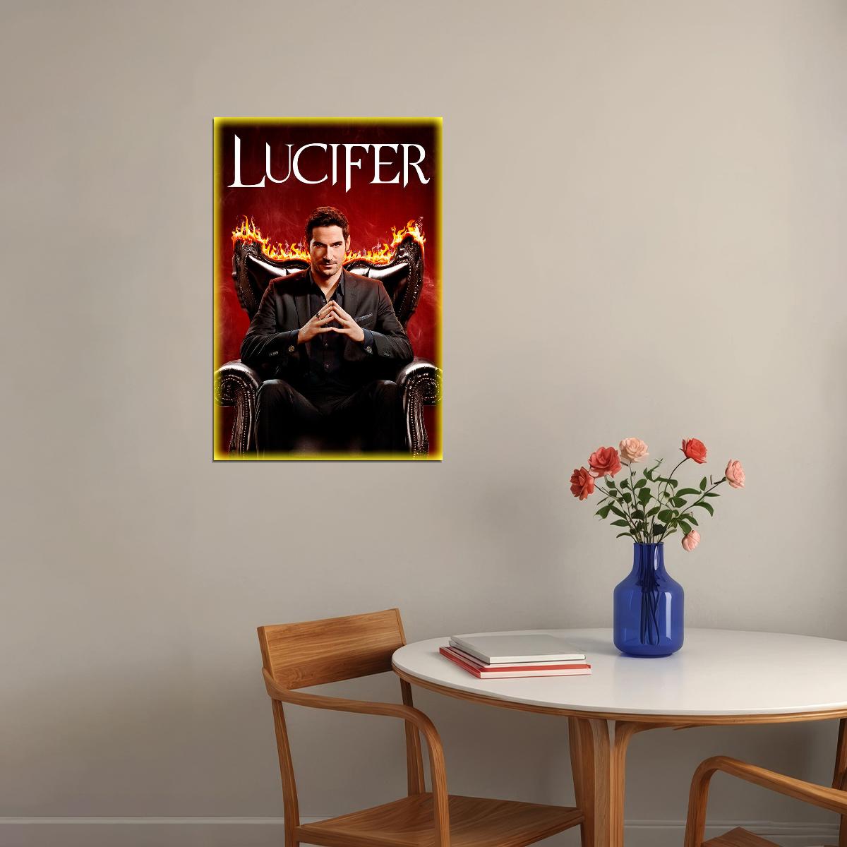 Lucifer Tom Ellis Fallen Angel Tv Show Poster Wall Art Print Home Wall Decor