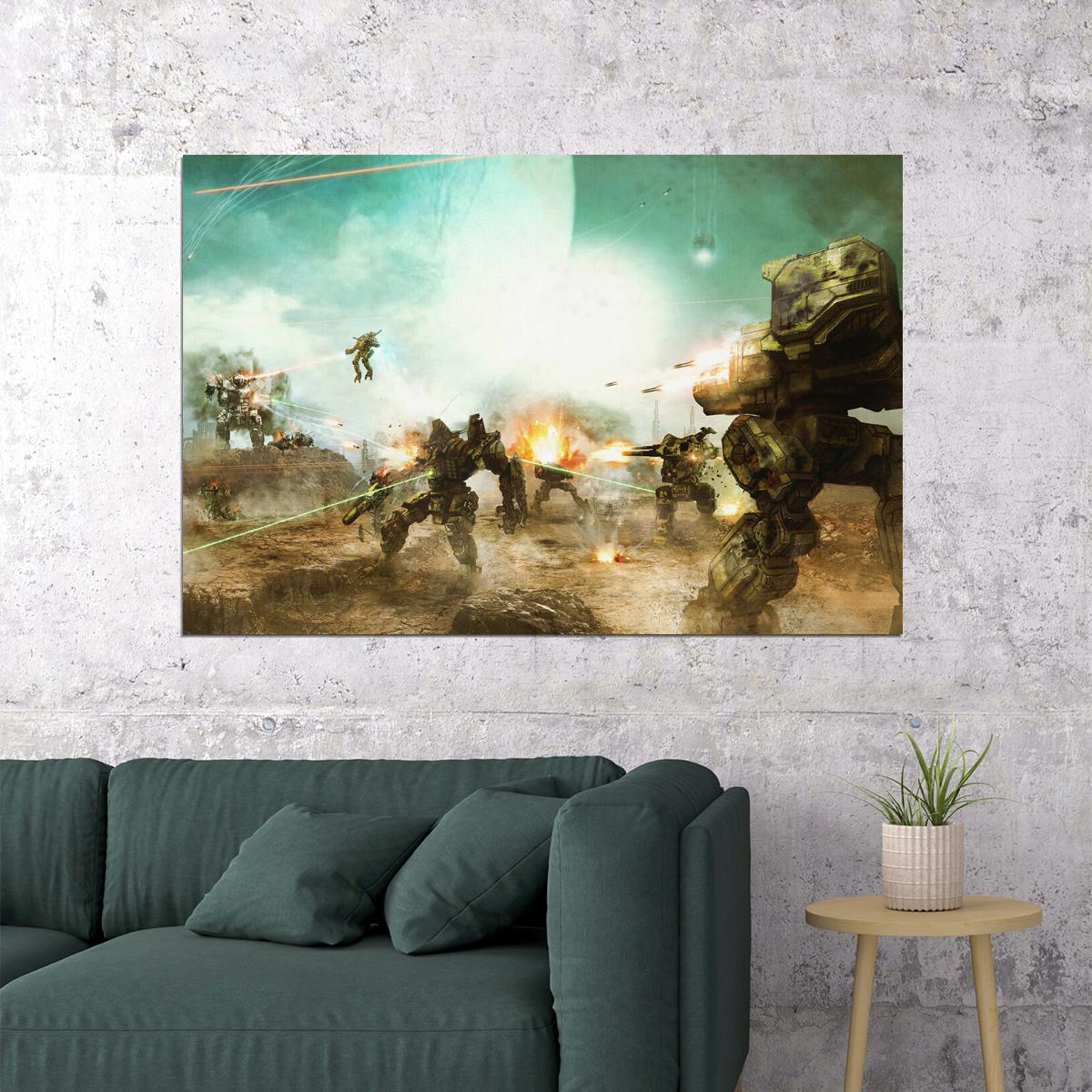 Battletech Fight Gun War Hot Tv Game Poster Wall Art Print Home Wall Decor