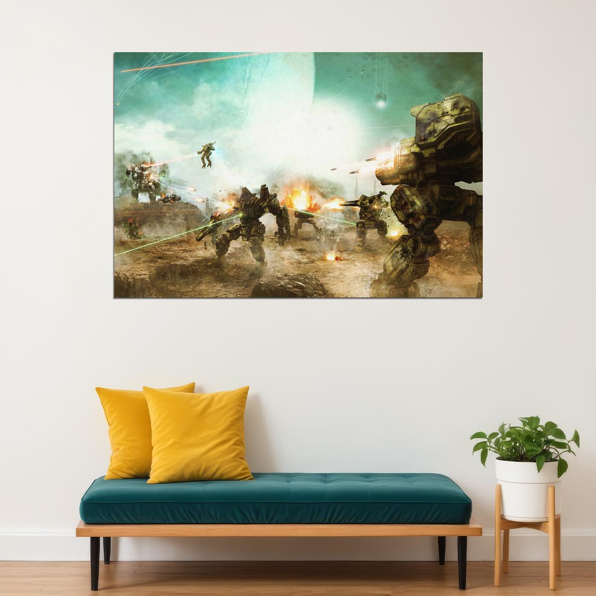 Battletech Fight Gun War Hot Tv Game Poster Wall Art Print Home Wall Decor