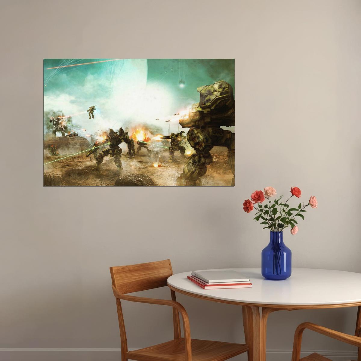 Battletech Fight Gun War Hot Tv Game Poster Wall Art Print Home Wall Decor