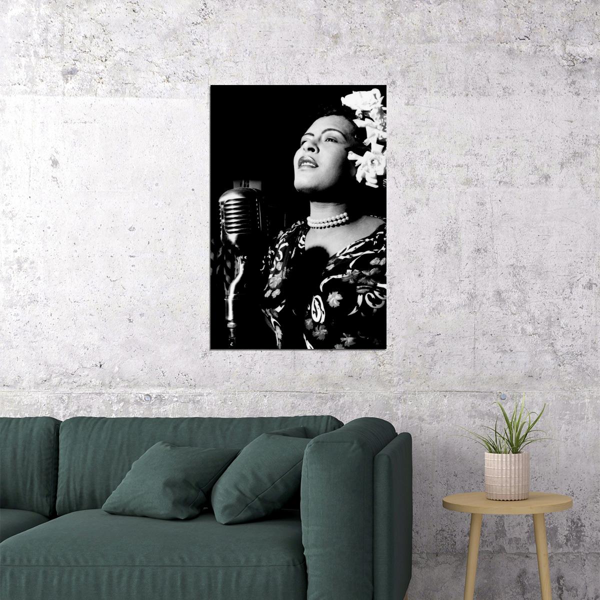 Billie Holiday Lyrics Writer Musician Poster Wall Art Print Home Wall Decor