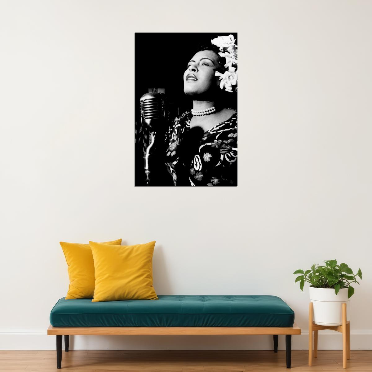 Billie Holiday Lyrics Writer Musician Poster Wall Art Print Home Wall Decor