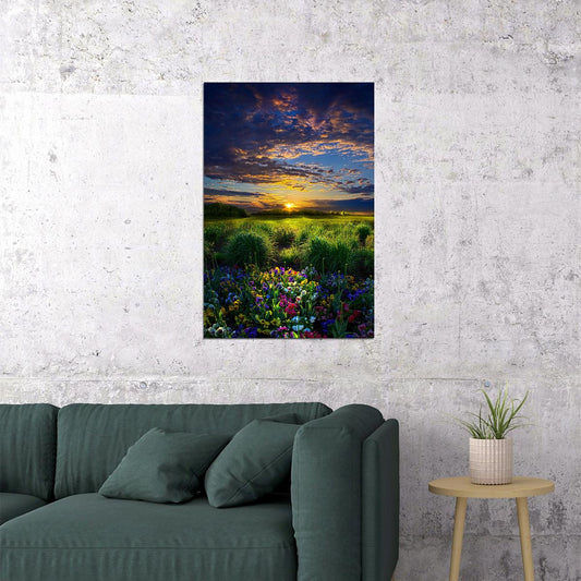 Beautiful Sunset Landscape Poster Wall Art Print Home Wall Decor - xonomax