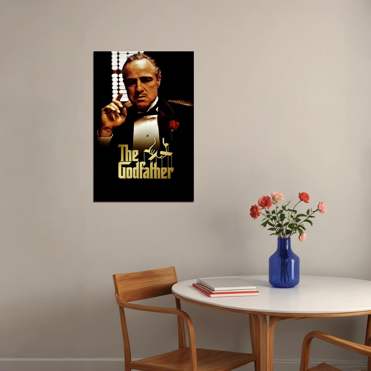 The Godfather Classic Film Movie Crime Poster Wall Art Print Home Wall Decor