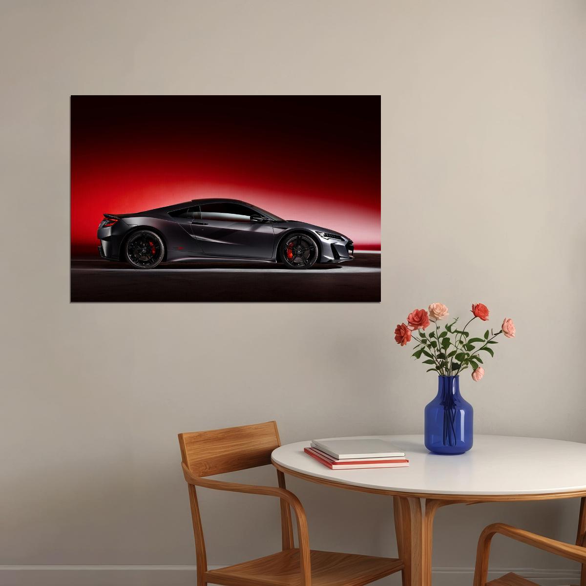 Honda Nsx Type S High Performance Sporty Car Poster Wall Art Print Home Wall Decor