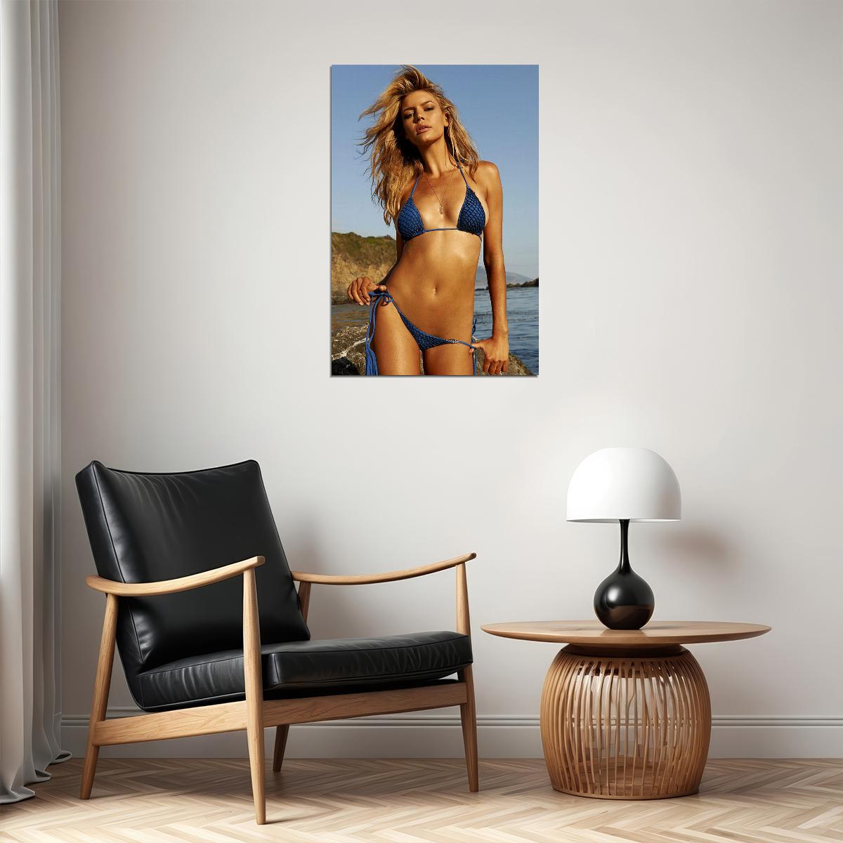 Kelly Rohrbach Beach Photo Sports Swimsuit Model Poster Wall Art Print Home Wall Decor
