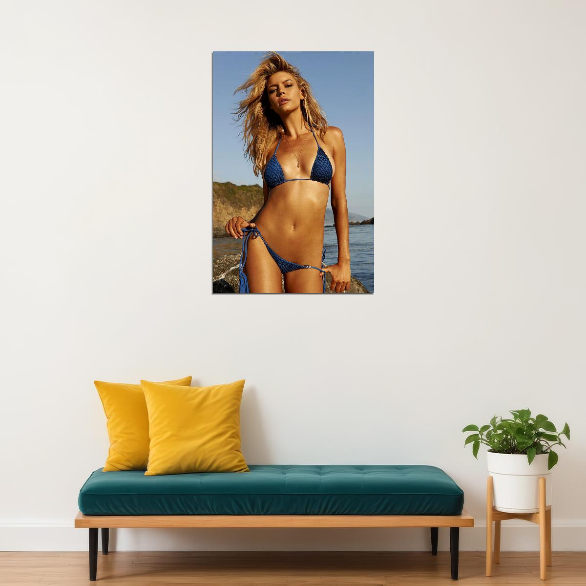 Kelly Rohrbach Beach Photo Sports Swimsuit Model Poster Wall Art Print Home Wall Decor