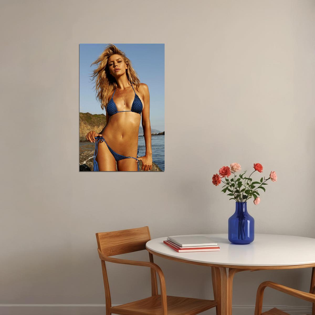 Kelly Rohrbach Beach Photo Sports Swimsuit Model Poster Wall Art Print Home Wall Decor