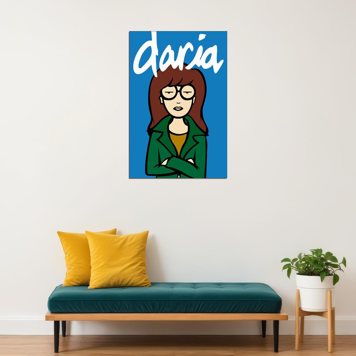Daria Morgendorffer Fictional Character Animated Series Poster Wall Art Print Home Wall Decor