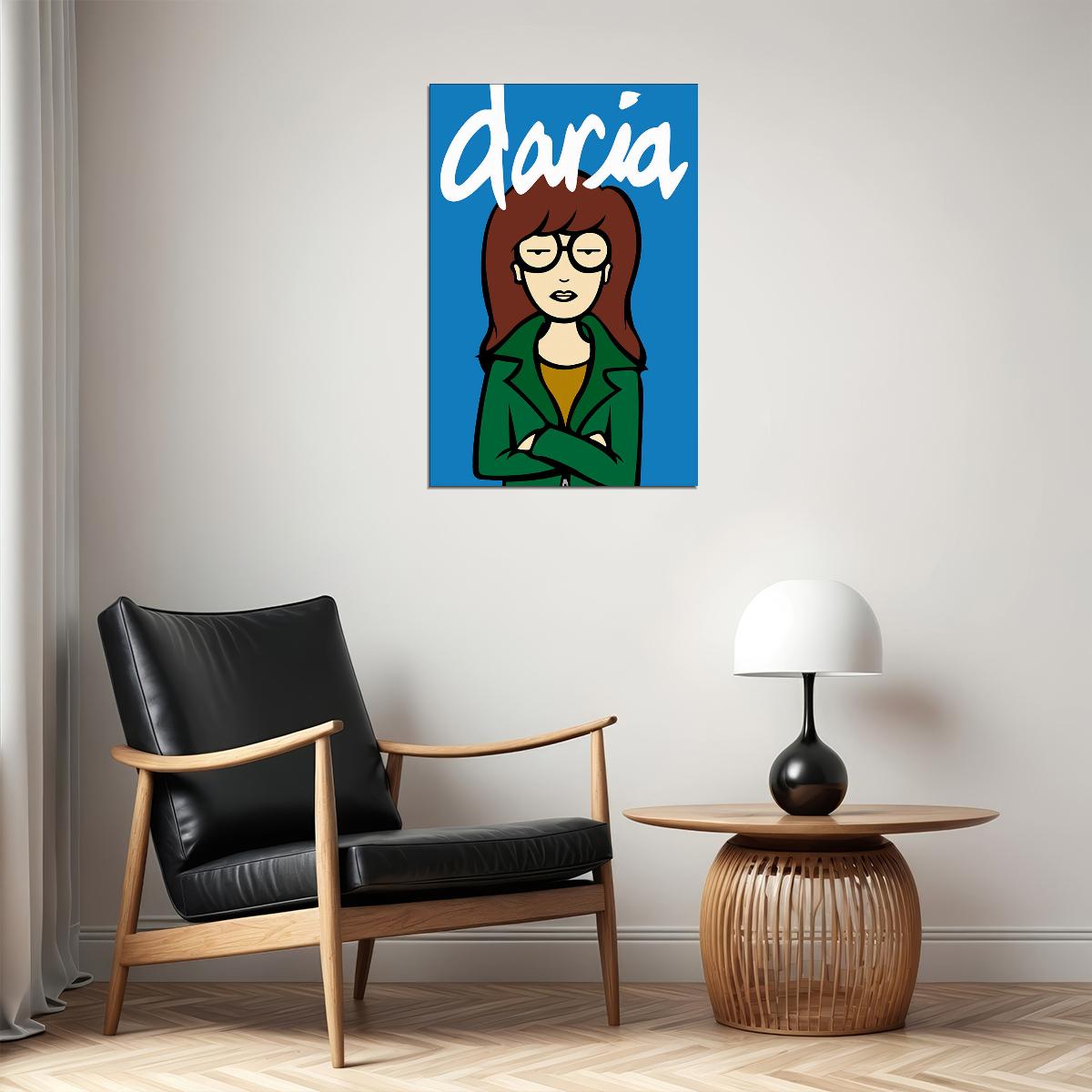 Daria Morgendorffer Fictional Character Animated Series Poster Wall Art Print Home Wall Decor