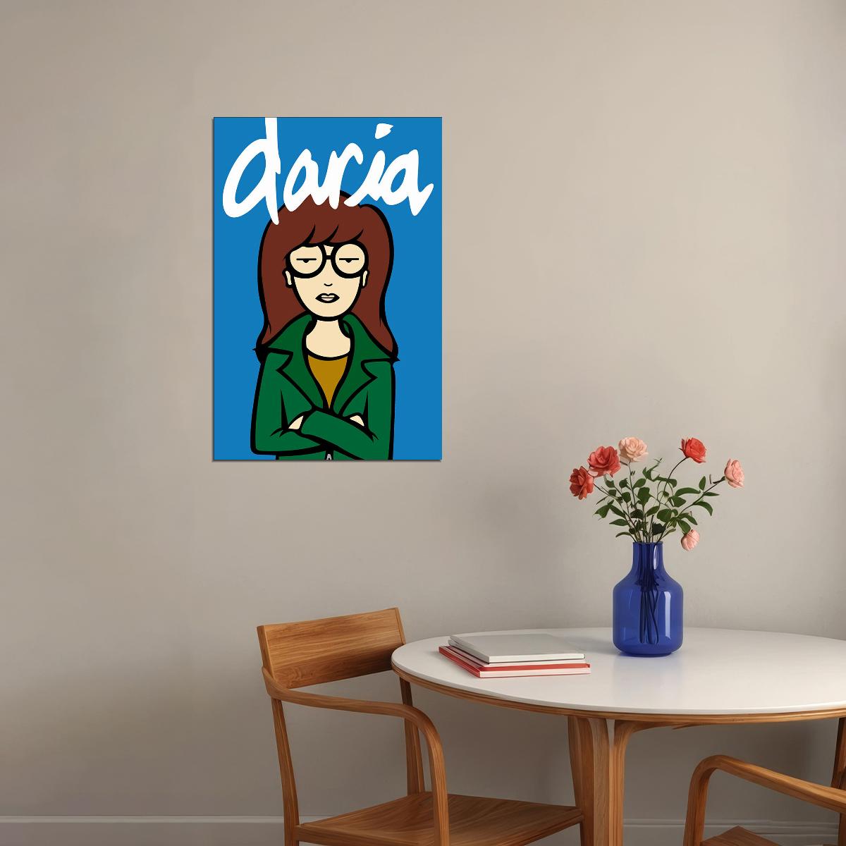 Daria Morgendorffer Fictional Character Animated Series Poster Wall Art Print Home Wall Decor