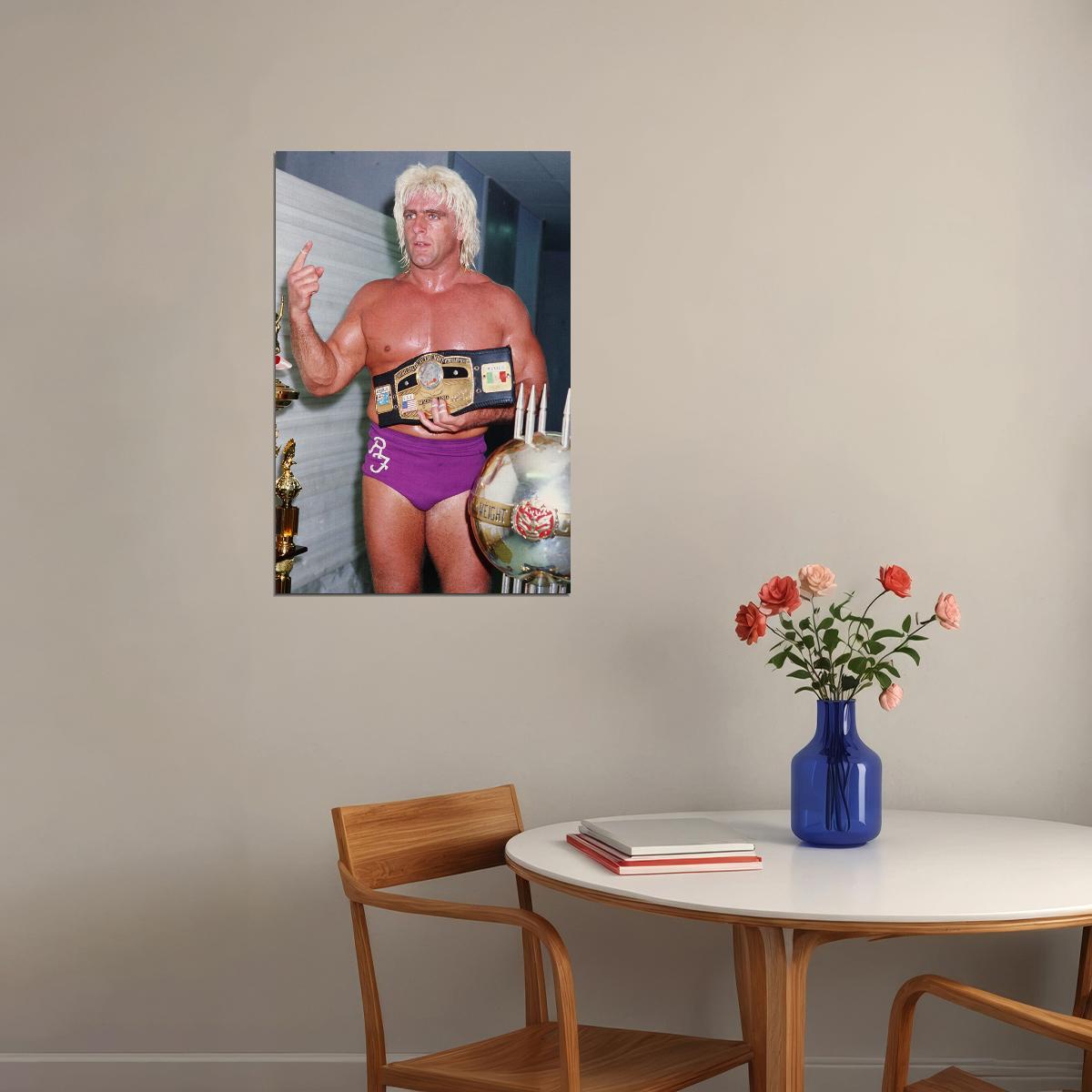 Ric Flair Professional Wresting Vintage Poster Wall Art Print Home Wall Decor