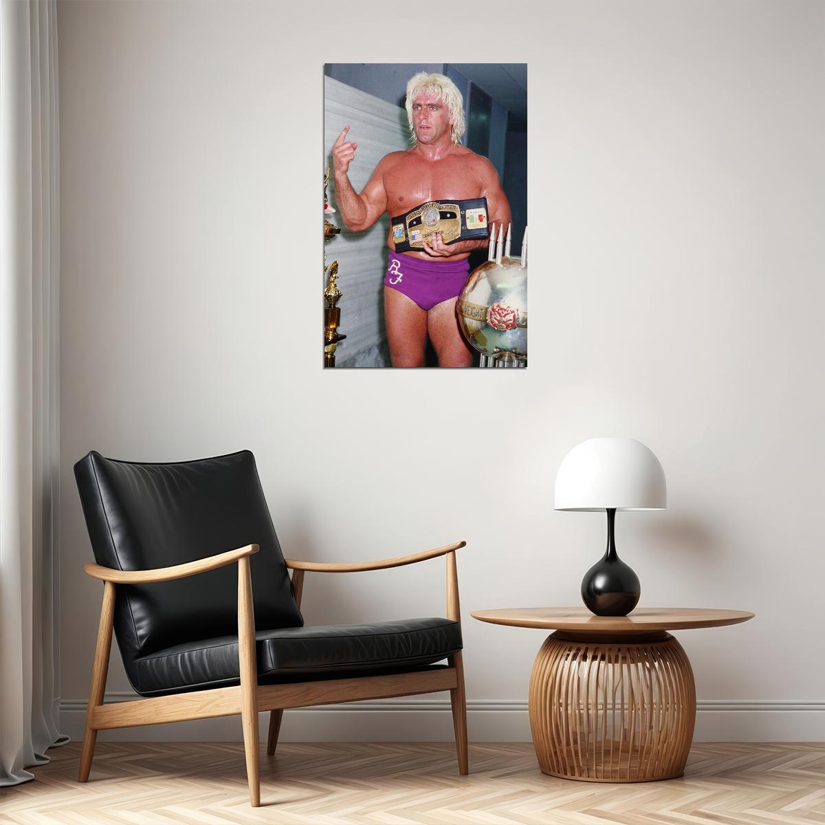 Ric Flair Professional Wresting Vintage Poster Wall Art Print Home Wall Decor