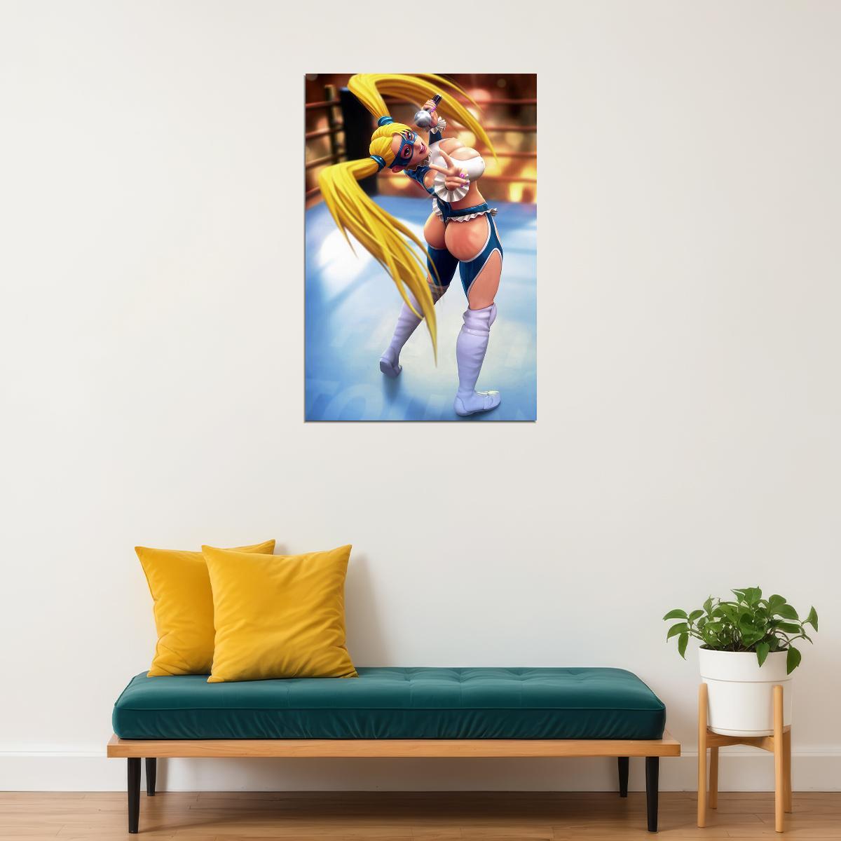 Rainbow Mika Street Fighter Cartoon Poster Wall Art Print Home Wall Decor