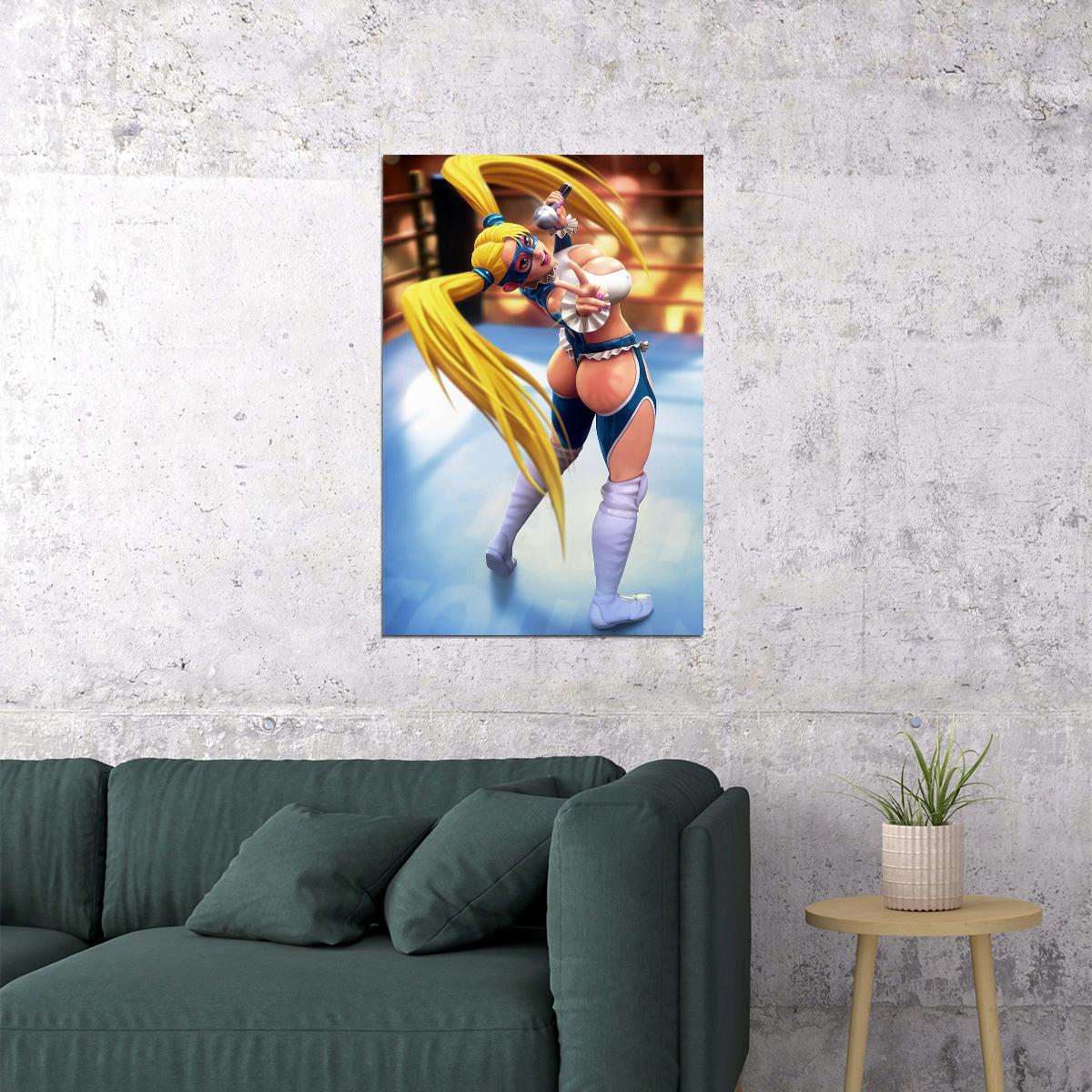 Rainbow Mika Street Fighter Cartoon Poster Wall Art Print Home Wall Decor