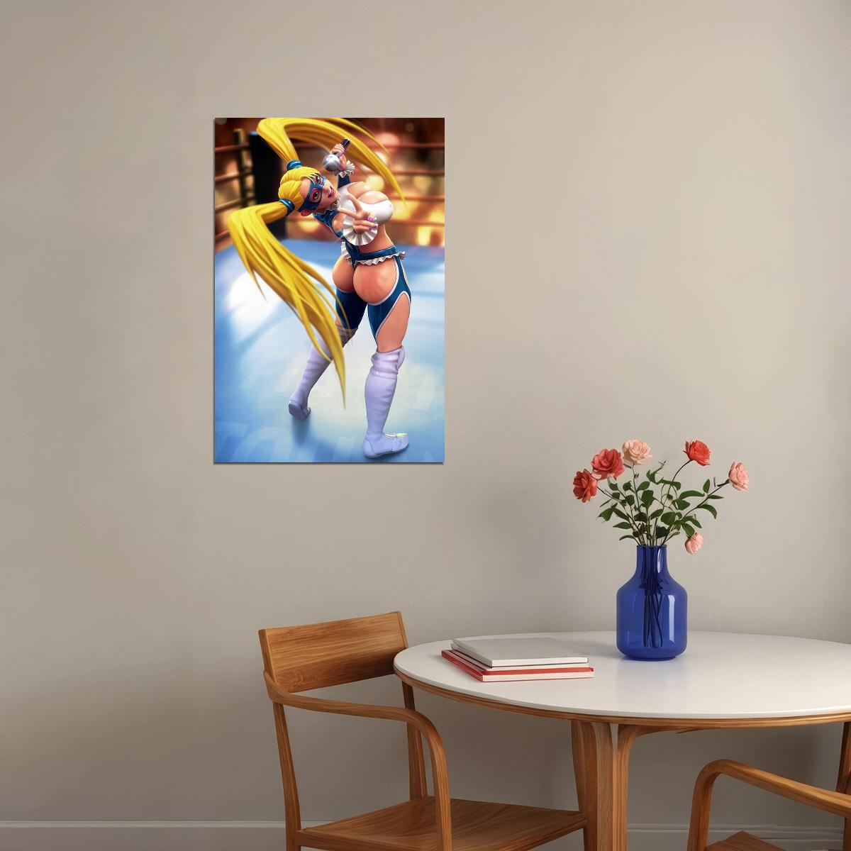 Rainbow Mika Street Fighter Cartoon Poster Wall Art Print Home Wall Decor