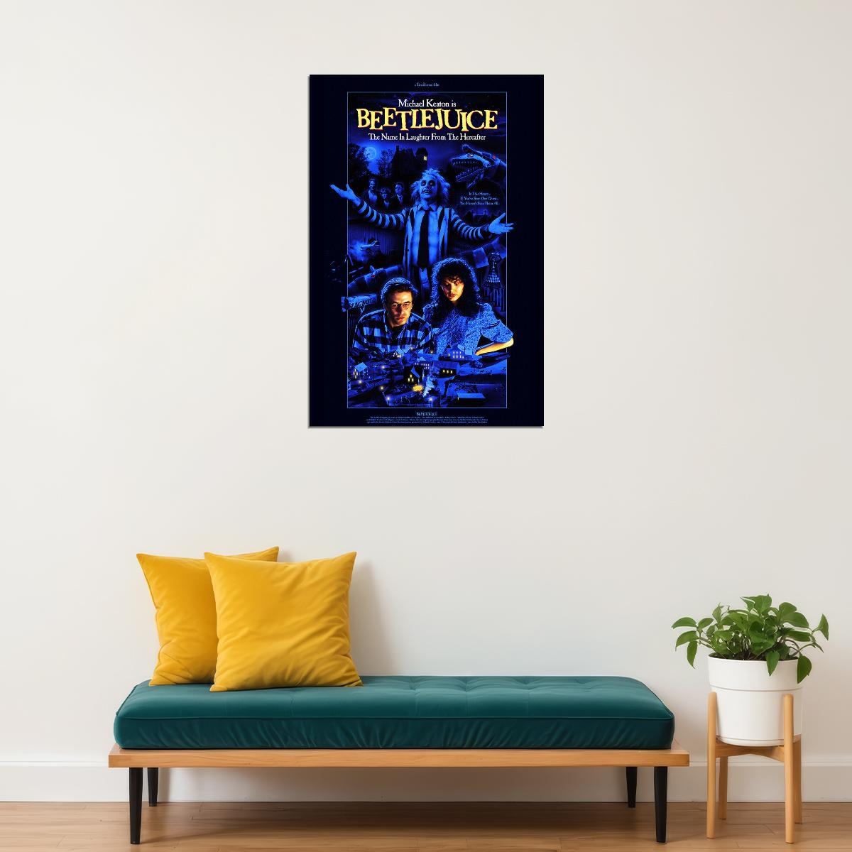 Beetlejuice 1988 Movie Tim Burton Poster Wall Art Print Home Wall Decor