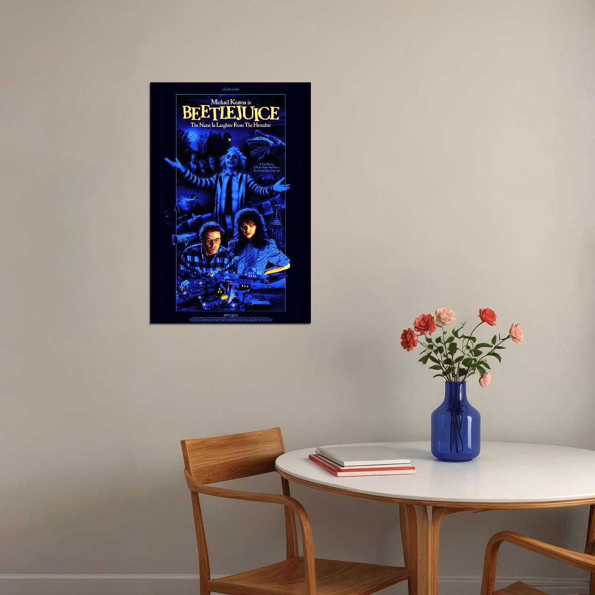 Beetlejuice 1988 Movie Tim Burton Poster Wall Art Print Home Wall Decor
