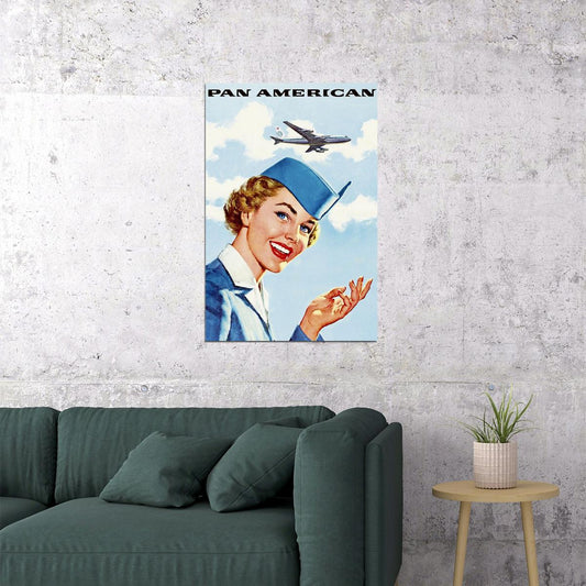 Pan American Airlines Vintage Travel Poster Wall Art Print Home Wall Decor - xonomax