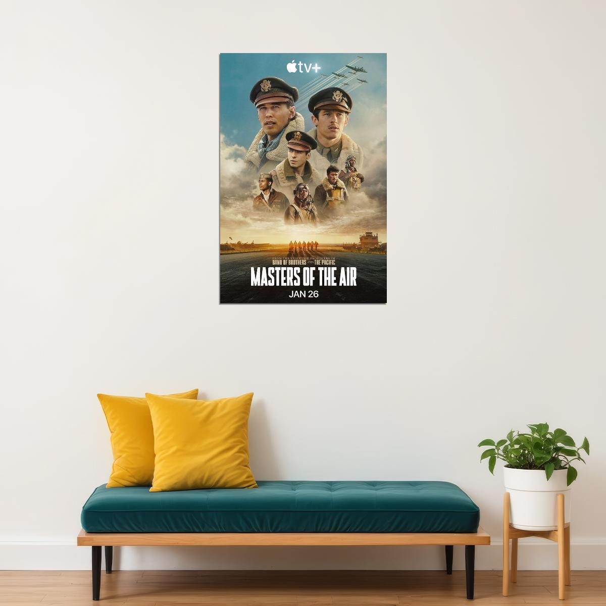 Masters Of The Air Action Thriller Tv Series Movie Poster Wall Art Print Home Wall Decor