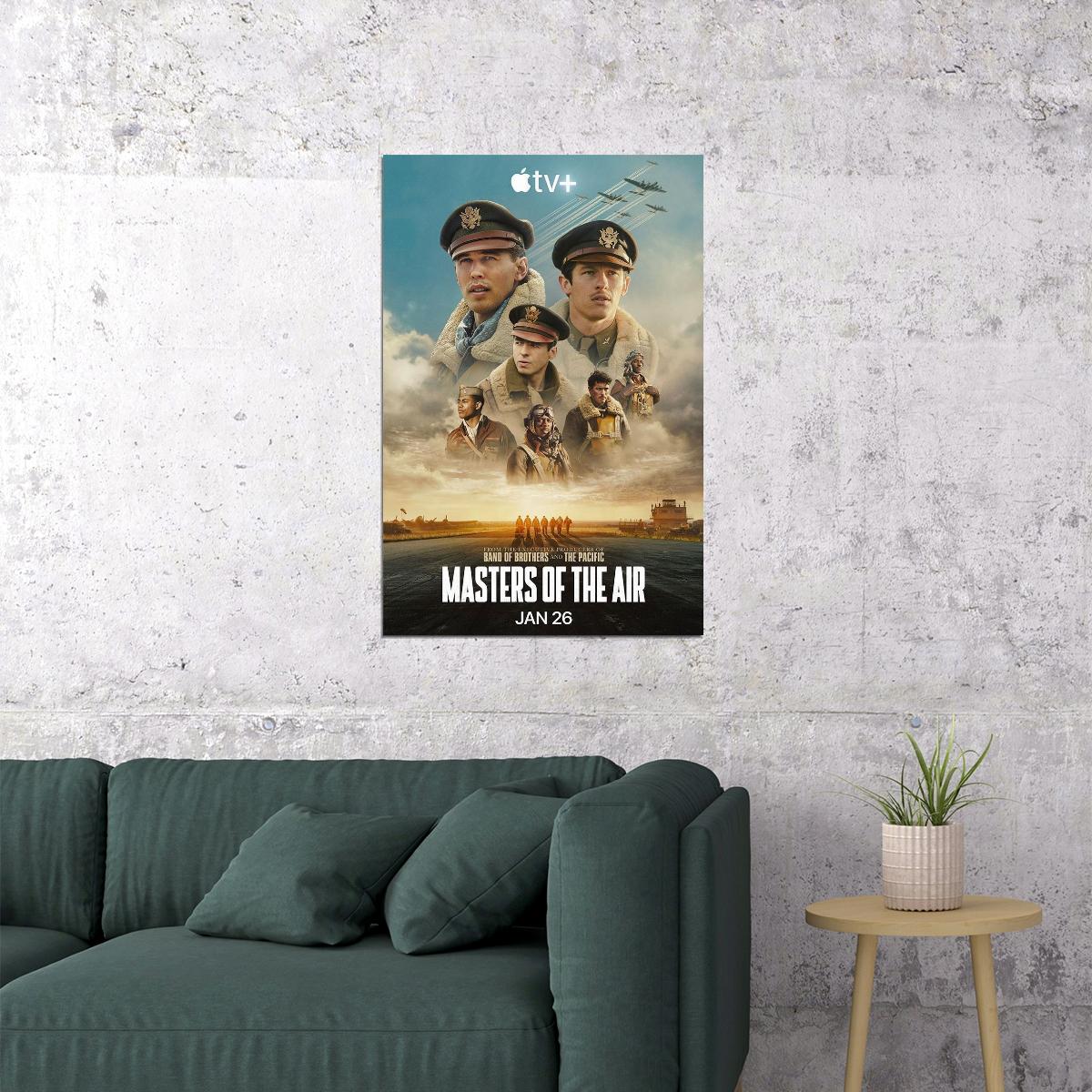 Masters Of The Air Action Thriller Tv Series Movie Poster Wall Art Print Home Wall Decor