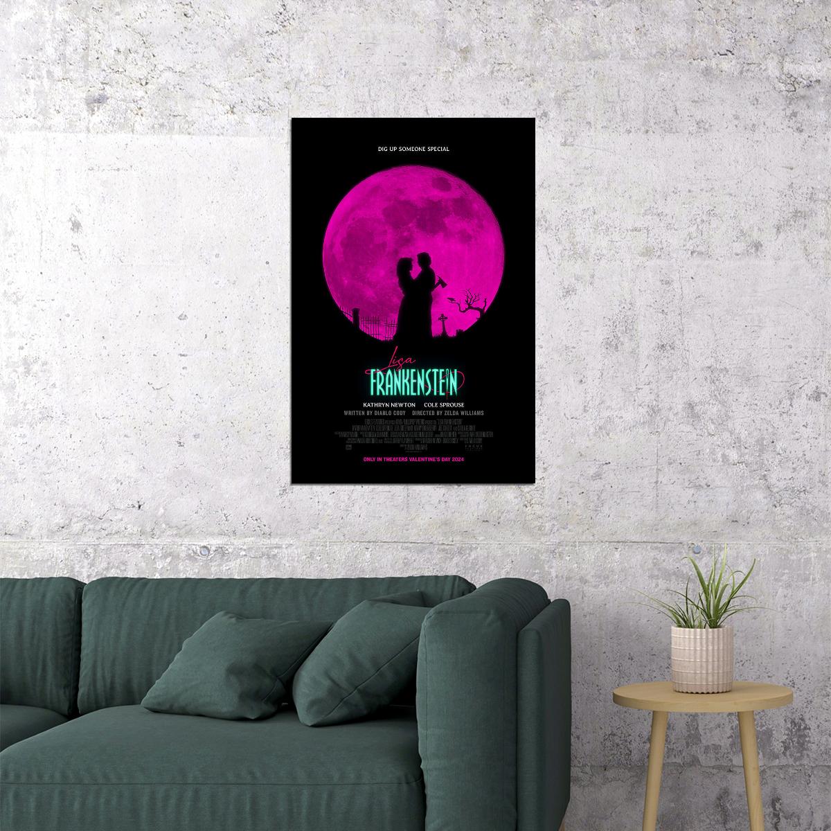 Lisa Frankenstein Comedy Horror Movie Cinema Poster Wall Art Print Home Wall Decor