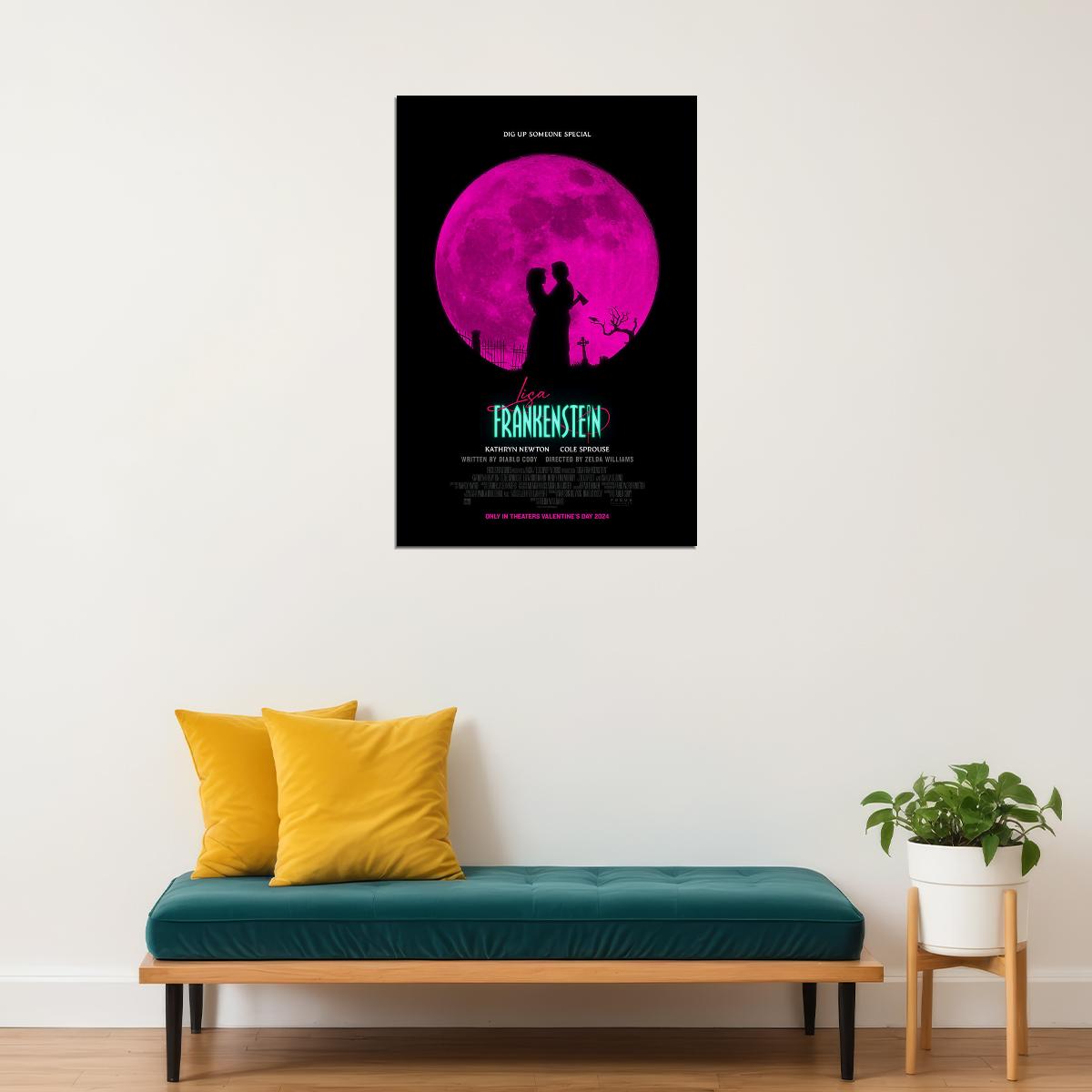 Lisa Frankenstein Comedy Horror Movie Cinema Poster Wall Art Print Home Wall Decor