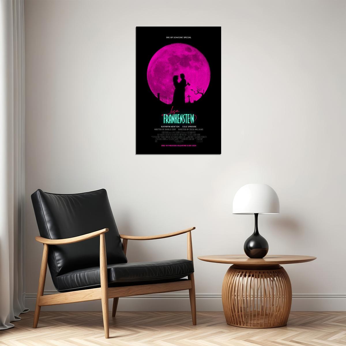 Lisa Frankenstein Comedy Horror Movie Cinema Poster Wall Art Print Home Wall Decor