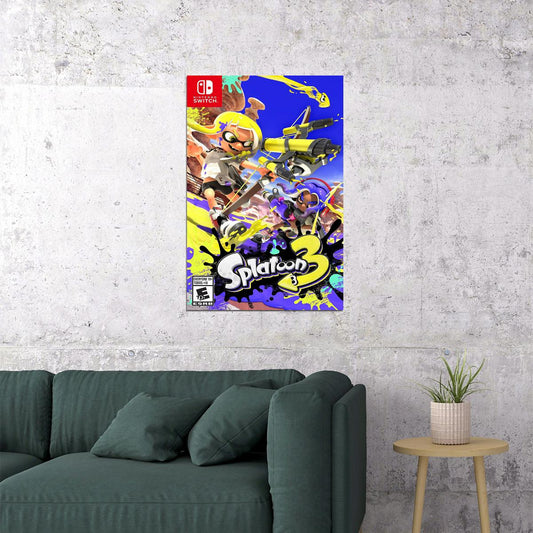 Splatoon 3 Video Games Marksmanship Action Poster Wall Art Print Home Wall Decor - xonomax