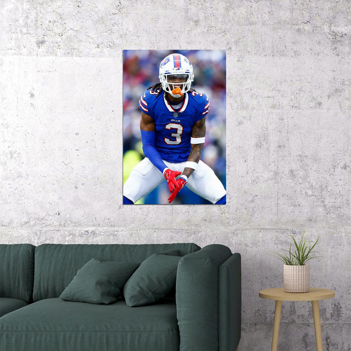 Damar Hamlin Buffalo Football Player Sport Poster Wall Art Print Home Wall Decor - xonomax