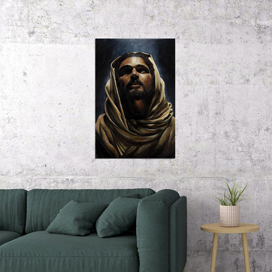 Jesus Christ Looking Up Religious Oil Painting Vintage Poster Wall Art Print Home Wall Decor - xonomax