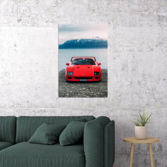 Ferrari F40 Sports Car Luxury Car Racing Car Poster Wall Art Print Home Wall Decor - xonomax